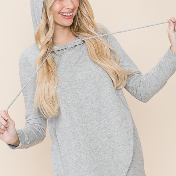 NWT Vanilla Bay Gray Tulip Hoodie Sweatshirt - Picture 2 of 5